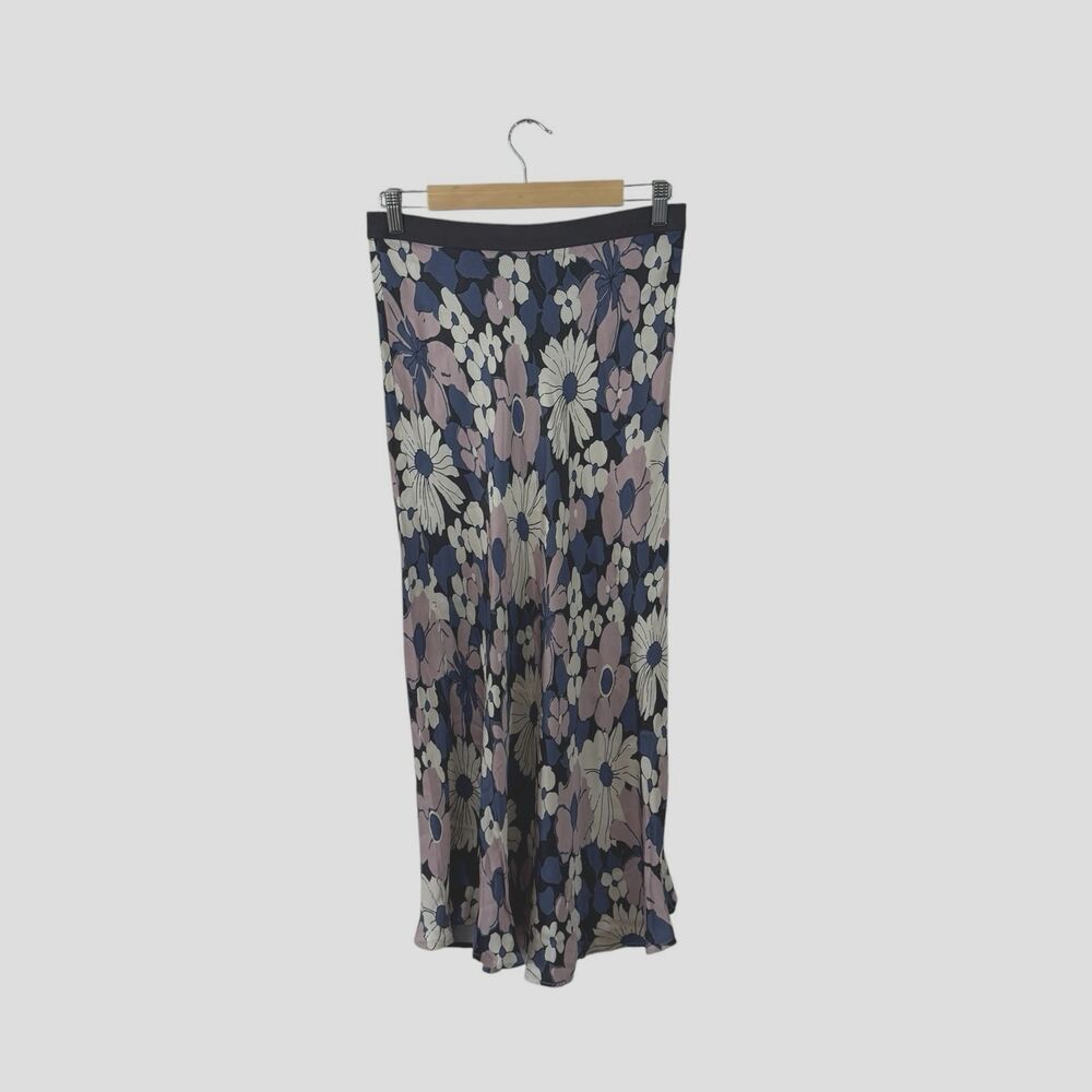 Rails Medium NWT Berlin Iris Midi Skirt Floral Elastic Waist $188 MRSP Womens